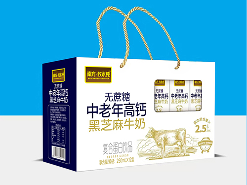 無蔗糖中老年高鈣黑芝麻牛奶復合蛋白飲品禮盒